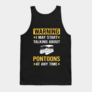 Warning Pontoon Pontooning Tank Top